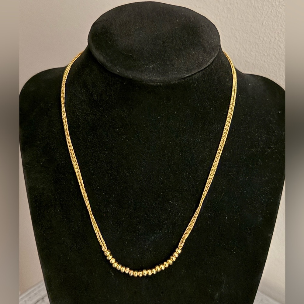 Stella & Dot Gold Beaded Necklace